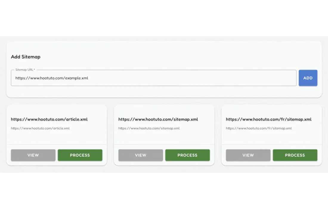 Sitemap Management - Manage XML Sitemaps